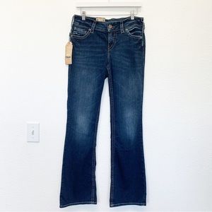 SILVER Suki Bootcut Dark Wash Mid Rise Jeans Western Rodeo Cowgirl SIZE 30
